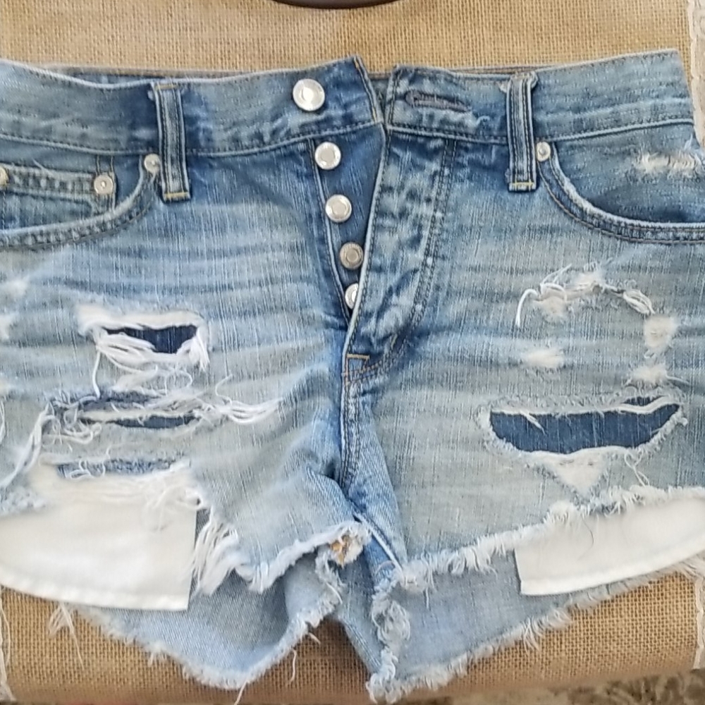 American Eagle vintage high rise distressed shorts